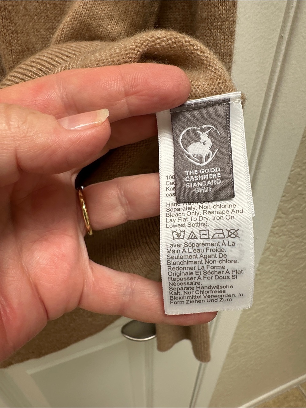 J. Crew Camel Cashmere Crewneck Sweater - Picture 4 of 5
